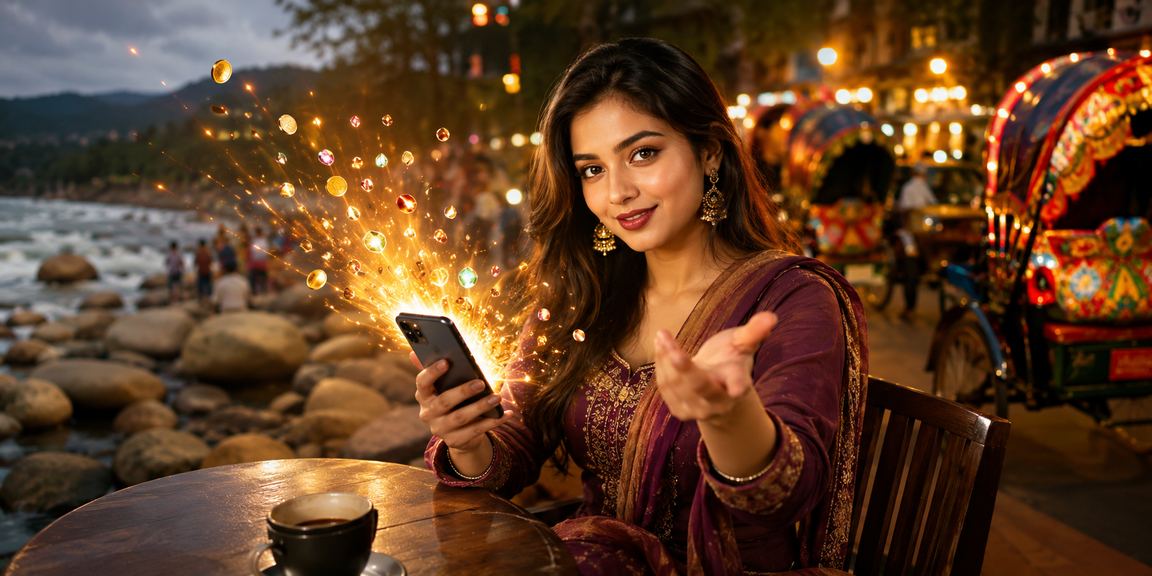 ঢাকার রিকশা পটভূমিতে ডিপোজিট বোনাস থিম